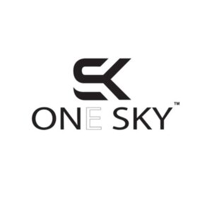 One Sky logo a bold stylized symbol above the words ONE SKY