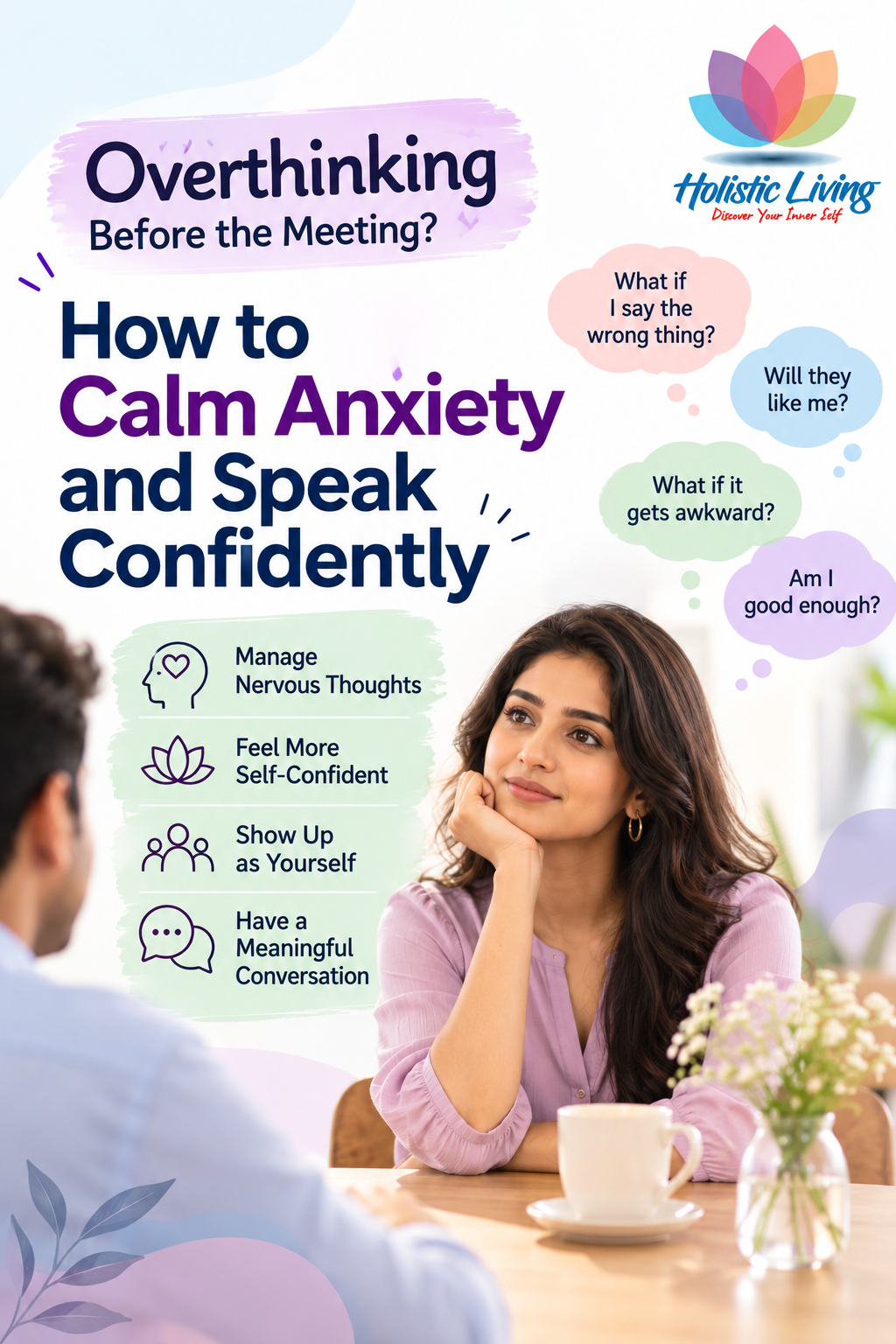 3f870c3124514ea3bcf2b9899af127b6 The Holistic Living Image Alternative Description Alt Text A nervous person overthinking before an arranged marriage meeting reflecting anxiety self doubt fear of saying the wrong thing and pressure to make a good first impression